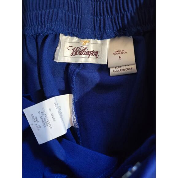 Vintage Worthington Women’s Royal Blue Stirrup Pants – Size 6 - Picture 6 of 9
